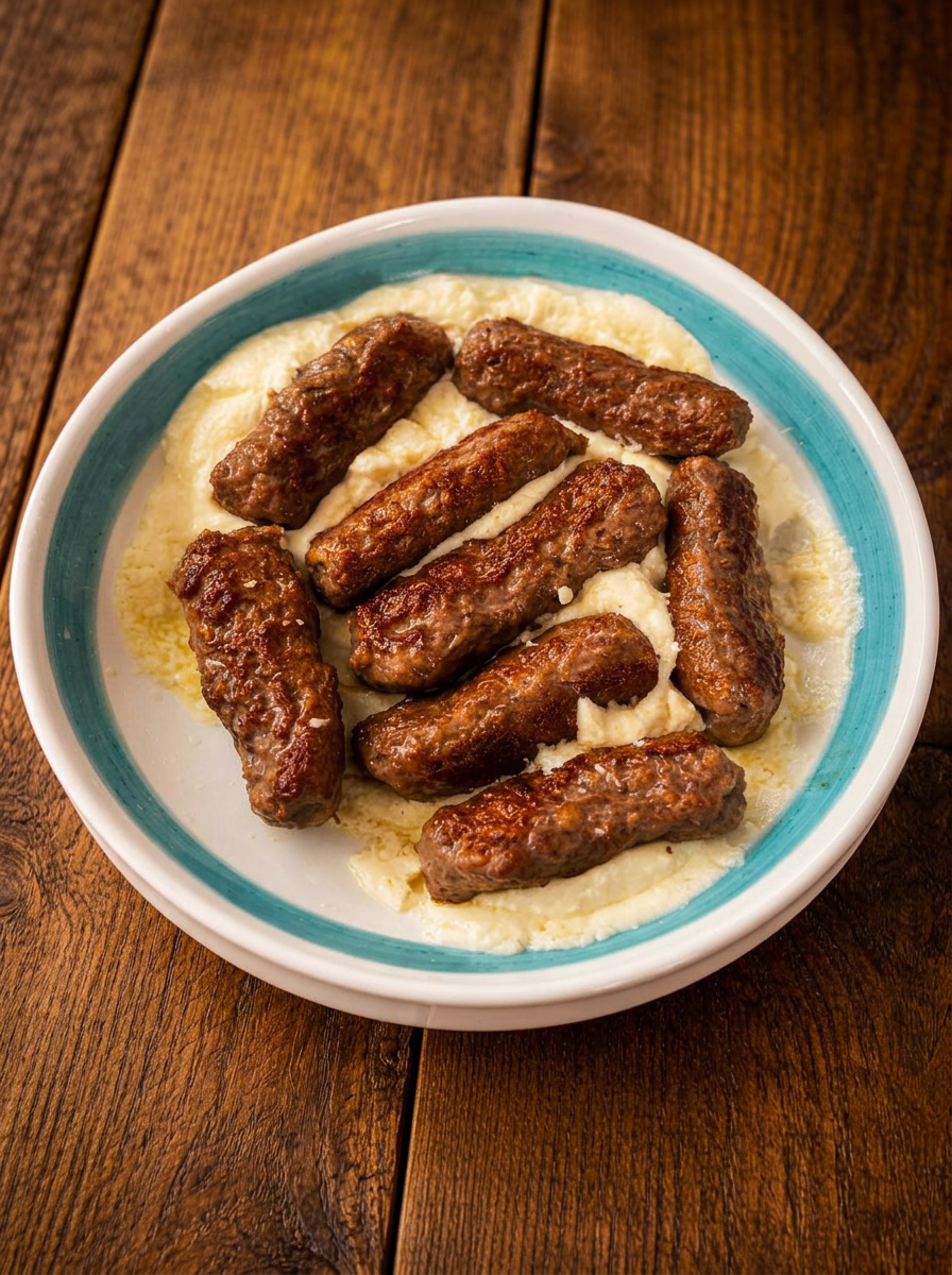 Ćevapi in kajmak at Big Blue
